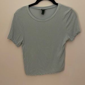 Light blue crop top